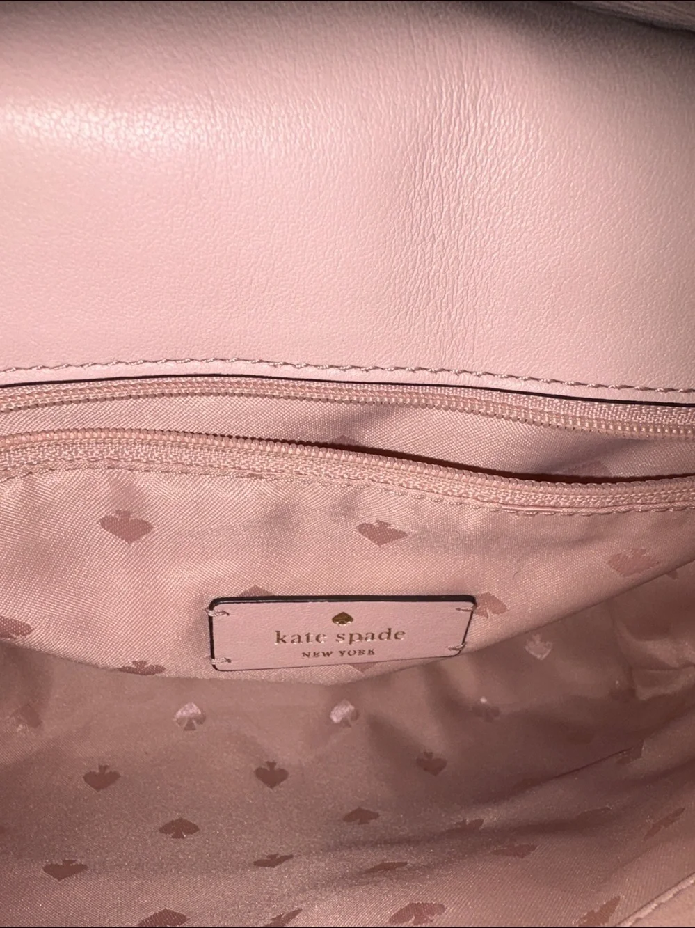 Kate spade  shoulder/Crossbody bag  quilted turn lock flap DUSTY pink blush  EUC